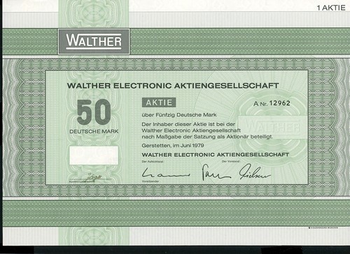 Aktie walther electronic - aktie:,