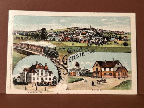 Litho gerstetten bahnhof - litho,